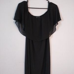 MSK Off the Shoulder Cape Dress